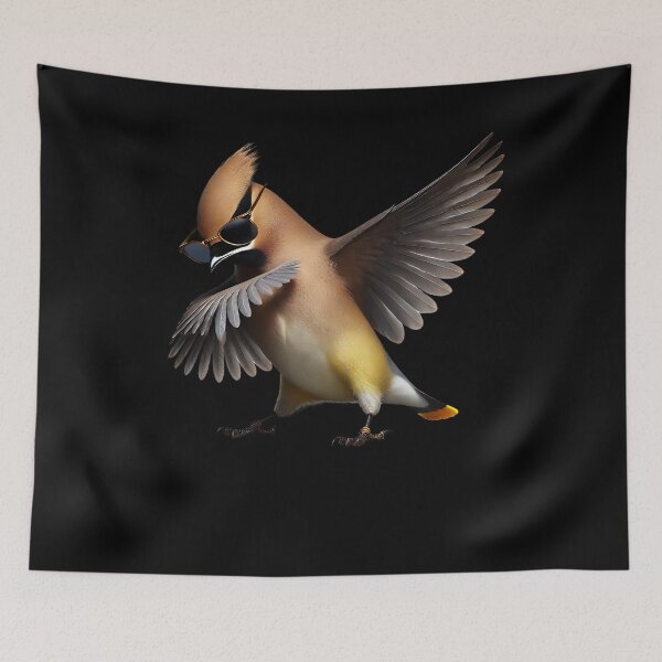Item preview, Dabbing Cedar Waxwing Bird Watcher Lover Birding designed and sold by Kimberley King Art  King Art.