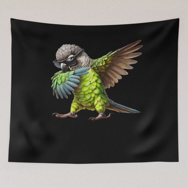 Item preview, Dabbing Dusky Conure Parrot Lover Birding designed and sold by Kimberley King Art  King Art.