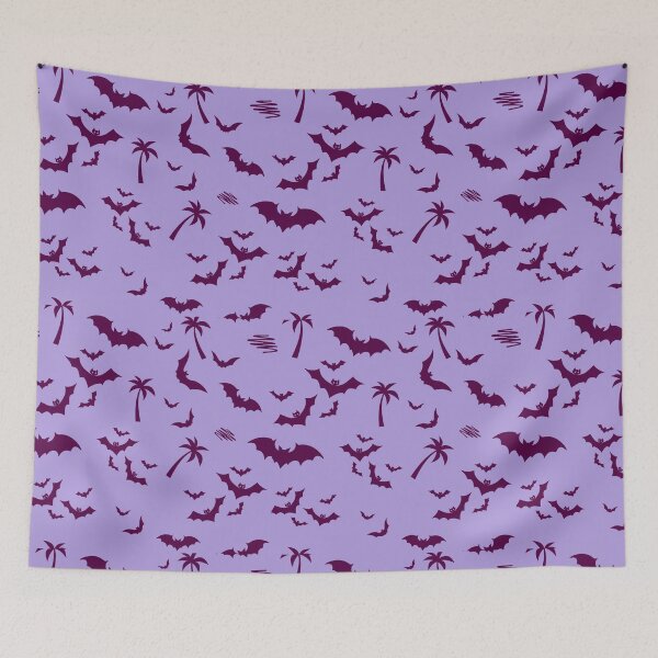 Item preview, Glampire Bats – Monochrome Retro Tiki Horror Pattern designed and sold by GreenStardust.