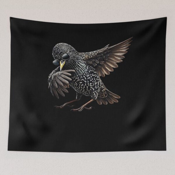 Item preview, Dabbing European Starling Bird Watcher Lover Birding designed and sold by Kimberley King Art  King Art.