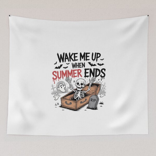 Item preview, Wake Me Up When Summer Ends Halloween Vibes designed and sold by DeadlockCrew.