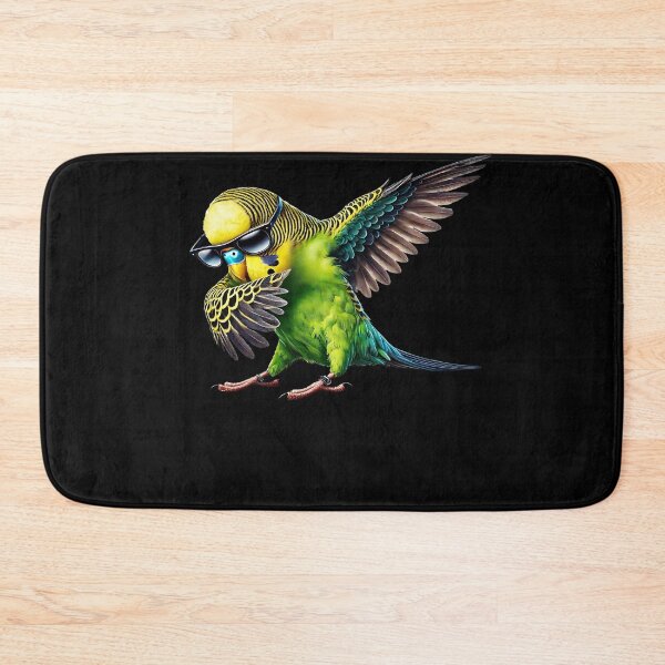 Item preview, Dabbing Green Budgerigar Parakeet Parrot Lover Birding designed and sold by Kimberley King Art  King Art.