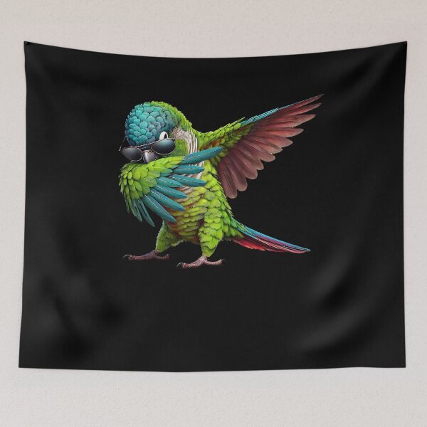 Item preview, Dabbing Green Cheek Conure Parrot Lover Birding designed and sold by Kimberley King Art  King Art.