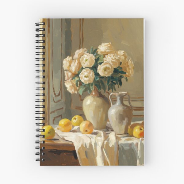 Item preview, Cream Flowers and Citrus | Vintage French Still Life with Classic Urns designed and sold by CARRAANN.