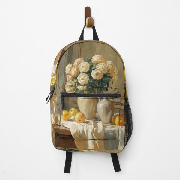 Item preview, Cream Flowers and Citrus | Vintage French Still Life with Classic Urns designed and sold by CARRAANN.