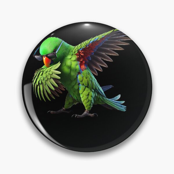 Item preview, Dabbing Green Eclectus Parrot Lover Birding designed and sold by Kimberley King Art  King Art.