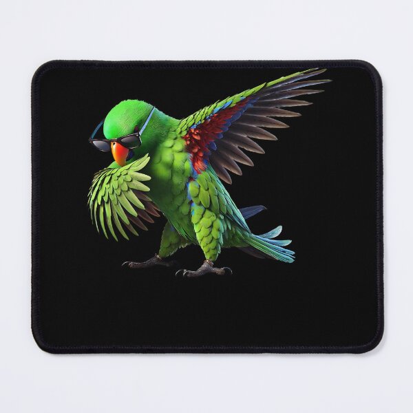 Item preview, Dabbing Green Eclectus Parrot Lover Birding designed and sold by Kimberley King Art King Art.