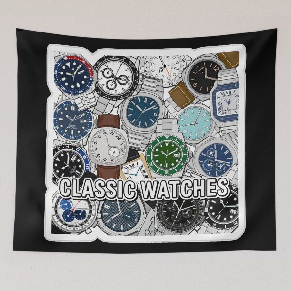 Item preview, Classic Watch Icons Collage for Collectors designed and sold by WatchesAndMore.