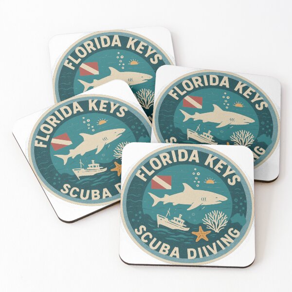 Artikelvorschau, Florida Keys Scuba Diving Unisex-Design, Strandbekleidung, Abenteuer-Design, Geschenk für Taucher, Vintage-Stil-T-Shirt entworfen und verkauft von Peycer.