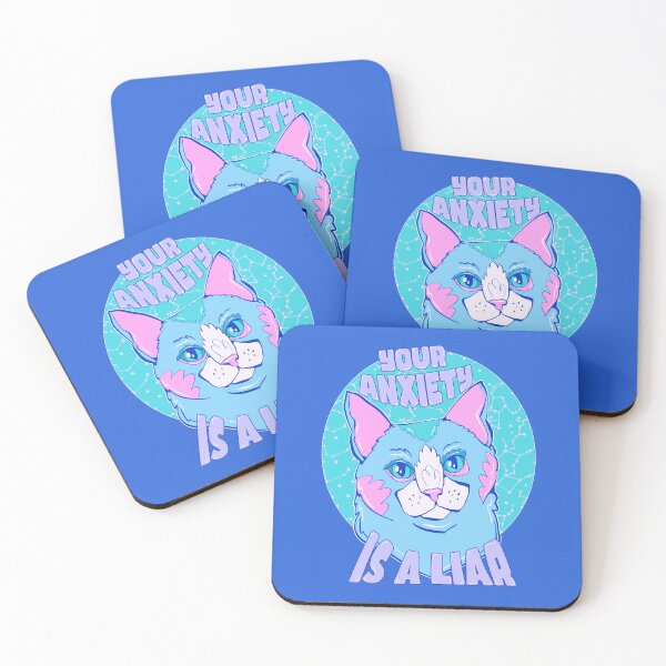 Item preview, your anxiety is a liar cat art designed and sold by crestfallenmermaid.