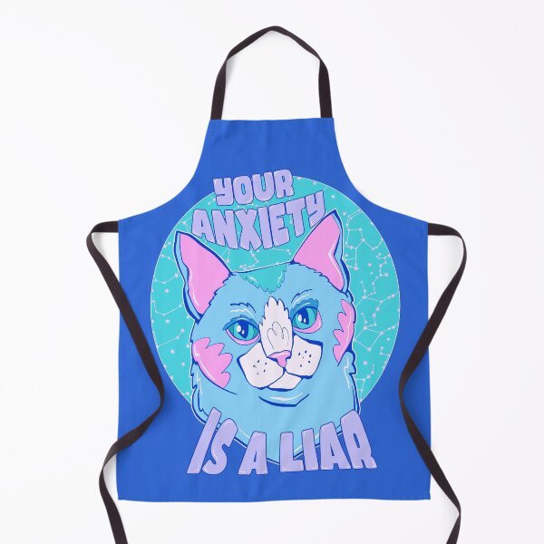 Item preview, your anxiety is a liar cat art designed and sold by crestfallenmermaid.