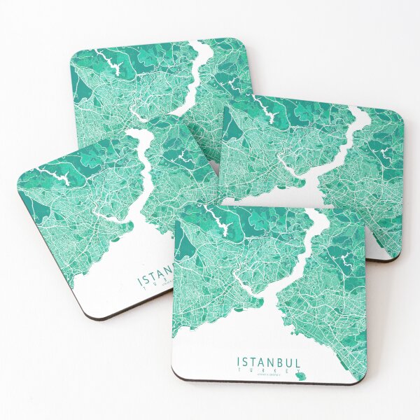 Item preview, Istanbul City Map of Turkey - Watercolor designed and sold by deMAP.
