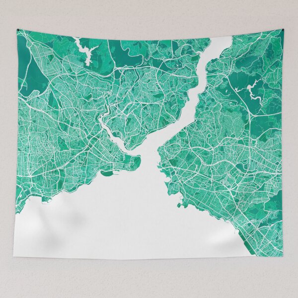Item preview, Istanbul City Map of Turkey - Watercolor designed and sold by deMAP.