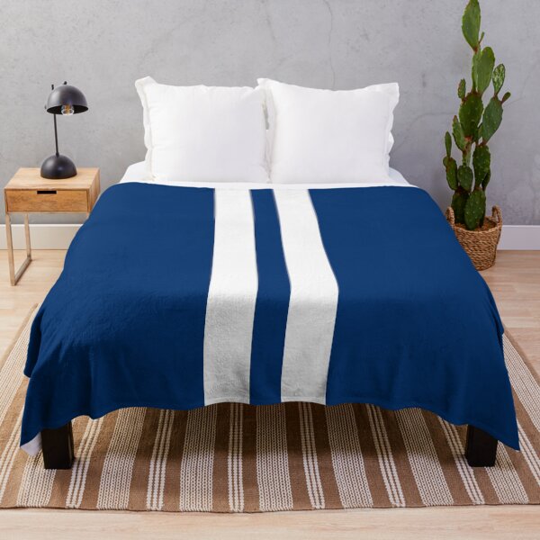 Item preview, Dual Racing Stripes - Large Gap (White - Guardsmans Blue Background) designed and sold by Racing Stripes Only.