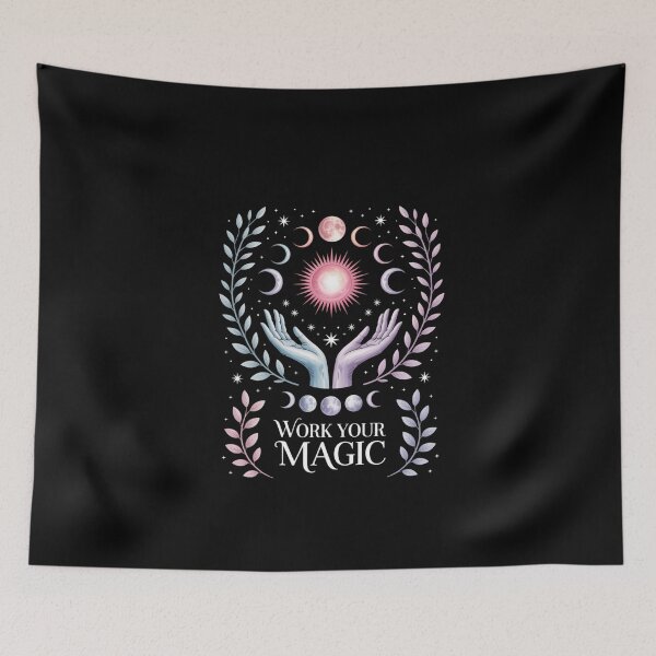 Item preview, Witchcraft Celestial Sun Moon Witchy Wiccan Magick Magic designed and sold by DeadlockCrew.