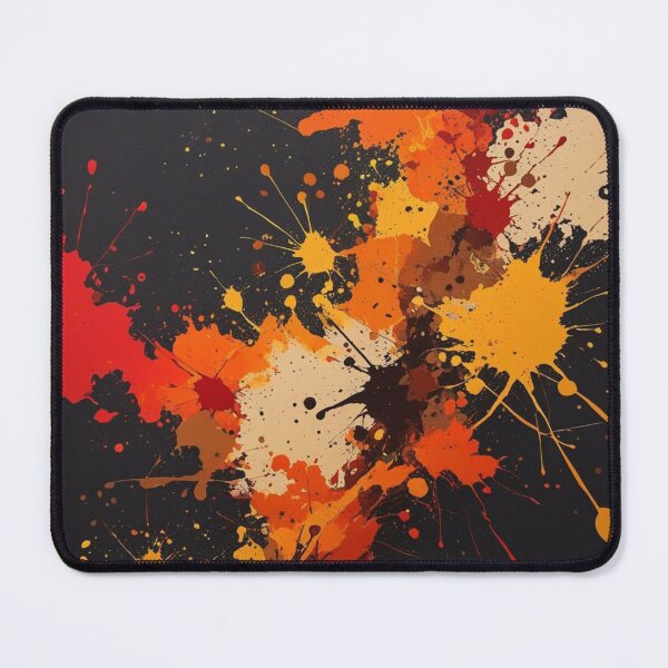 Item preview, Abstract Fall Ink Splat Art on Black designed and sold by Harmonic_Layers.