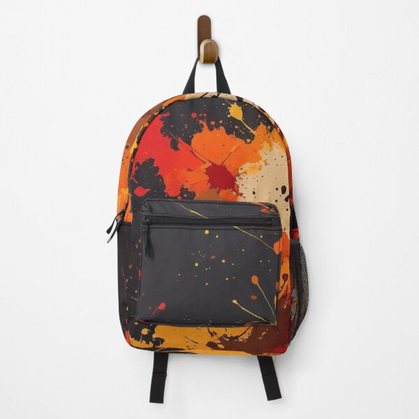 Item preview, Abstract Fall Ink Splat Art on Black designed and sold by Harmonic_Layers.