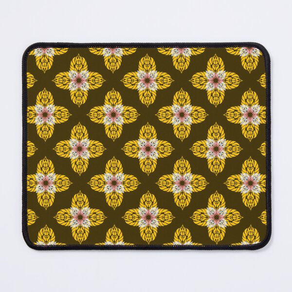 Item preview, Golden Kanok Lotus Bloom on Brown designed and sold by ThawanTarnnoy.