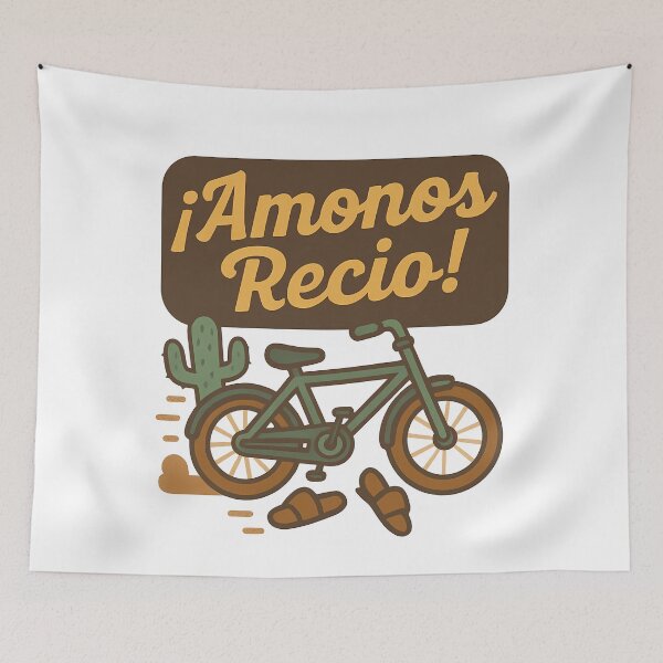 Item preview, Amonos Recio! Spanish Adventure Cycling Desert Scene designed and sold by k3rstman1.