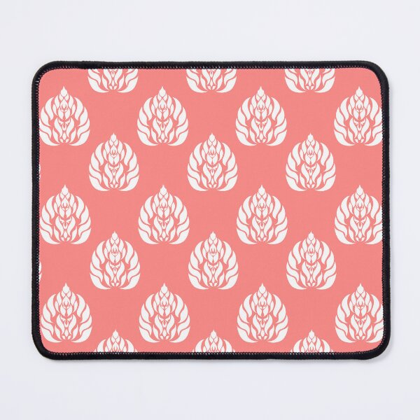 Item preview, White Kanok Lotus Pattern on Red designed and sold by ThawanTarnnoy.