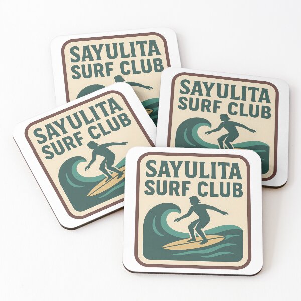 Item preview, Sayulita Surf Club Retro Style Coastal Wave designed and sold by k3rstman1.