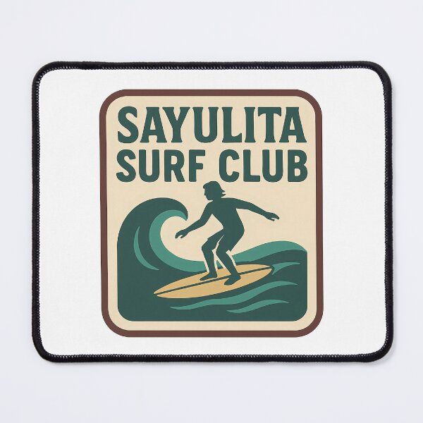 Item preview, Sayulita Surf Club Retro Style Coastal Wave designed and sold by k3rstman1.