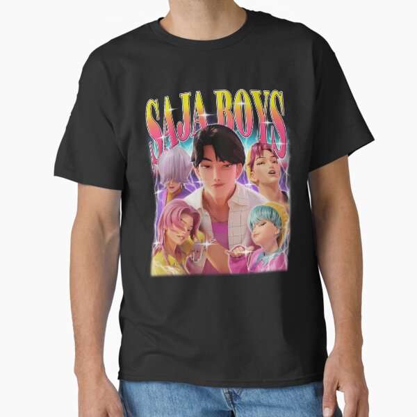 Vista previa del artículo con la obra «Diseño colorido de Kpop de Saja Boys», diseñado y vendido por quotes-print.