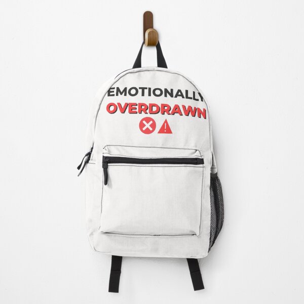Item preview, Emotionally Overdrawn – Funny Mental Burnout Quote Design designed and sold by thoratsdesign.