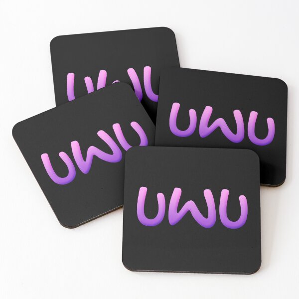 Item preview, UWU in Pink Violet Minimal Typography designed and sold by Memes N Lore .