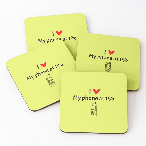 Item preview, I love my Phone at 1% funny, ironic t-shirt and more designed and sold by Creations by TAR.