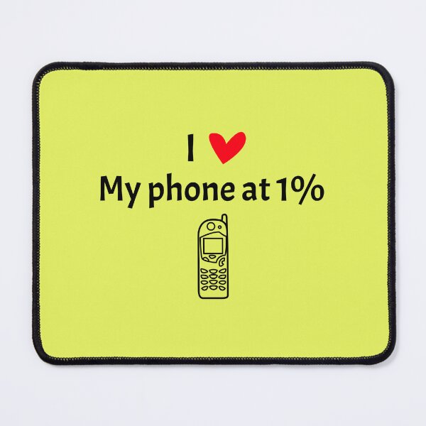 Item preview, I love my Phone at 1% funny, ironic t-shirt and more designed and sold by Creations by TAR.