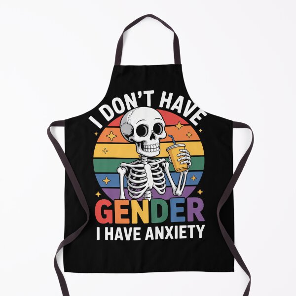 Item preview, Anxiety LGBTQ Pride Flag Funny Skeleton designed and sold by savrmiller.