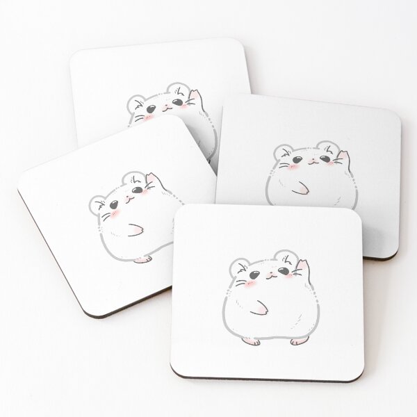 Item preview, Cheerful Waving White Hamster  designed and sold by hihamsterdear.