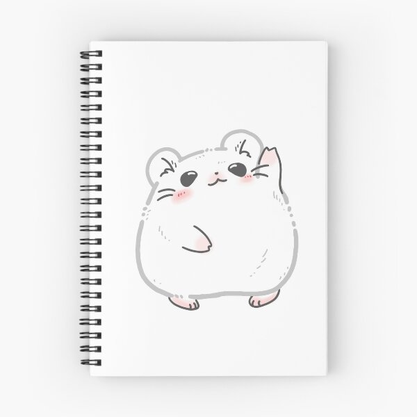 Item preview, Cheerful Waving White Hamster  designed and sold by hihamsterdear.