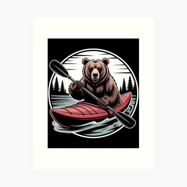 Item preview, Bear With Kayak Kayaking Sport Player Funny designed and sold by savrmiller.
