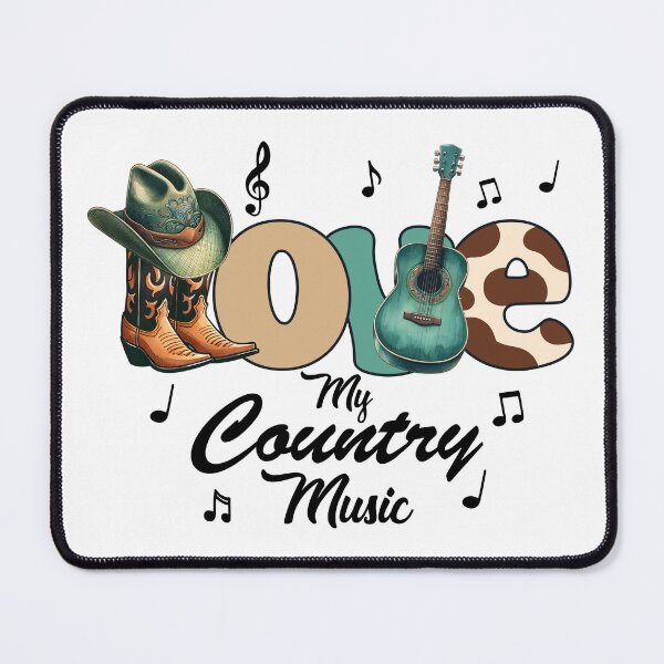 Aperçu de l'œuvre J’aime Ma Musique Country  créée et vendue par Artbellachi.