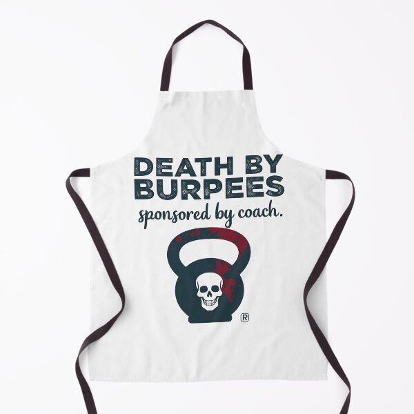 Item preview, Death by Burpees Funny Fitness Motivation TShirt Sticker Design designed and sold by TubaPrints.