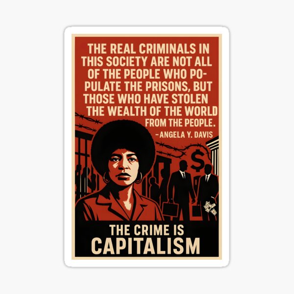 Artikel-Vorschau von Angela Davis: Das Verbrechen ist der Kapitalismus, designt und verkauft von StarsAndSickles.