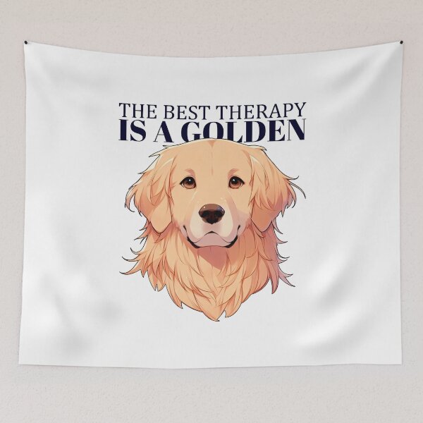 Item preview, The Best Therapy Is a Golden Retriever designed and sold by TurtleDojo.