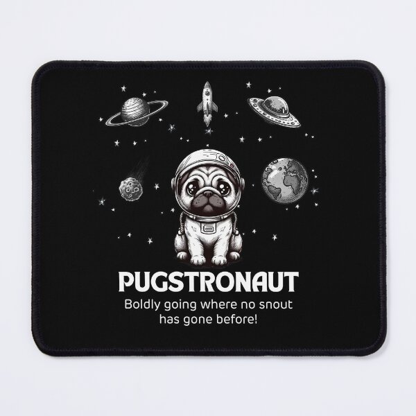 Item preview, Astronaut Pug Funny Space designed and sold by doodIllustrate.