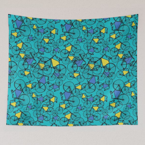 Item preview, BICYCLE RACE (teal & yellow) designed and sold by fgood.