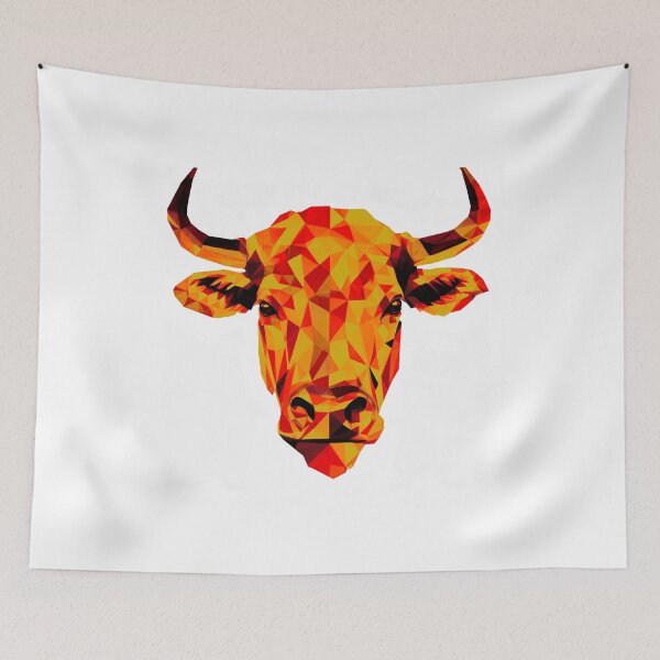 Item preview, Geometric Bull Head designed and sold by TurtleDojo.