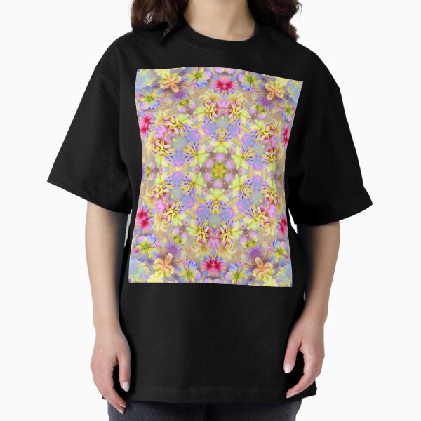 Item preview, Kaléidoscope de fleurs arc-en-ciel néon designed and sold by Dawne's Designs.