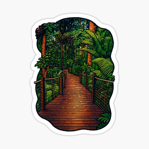 Item preview, Rainforest Boardwalk | Tranquil Jungle Path - Escape into Nature designed and sold by PhotoGEEEN.