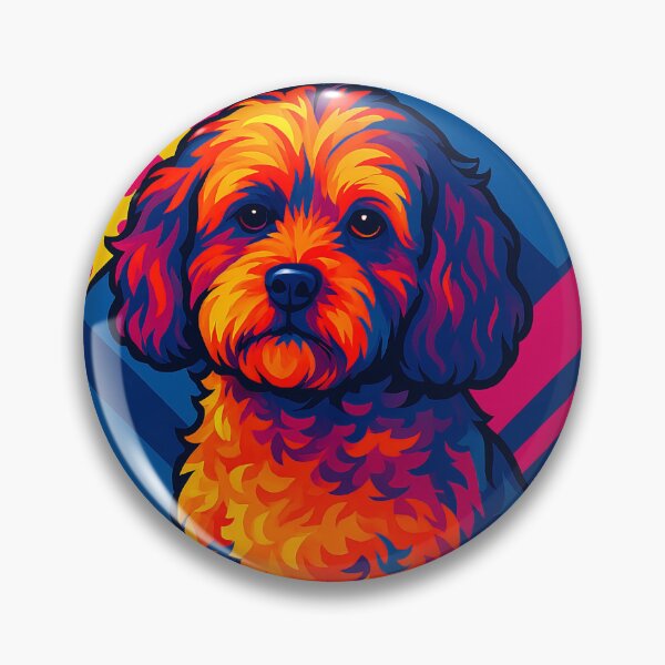 Item preview, Cavapoo Dog Colorful Vibrant Pop Art Style Portrait designed and sold by kakarikihill.