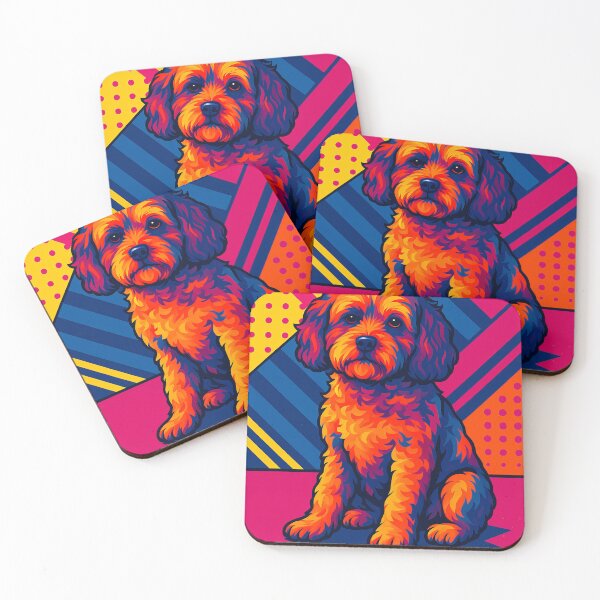 Item preview, Cavapoo Dog Colorful Vibrant Pop Art Style Portrait designed and sold by kakarikihill.