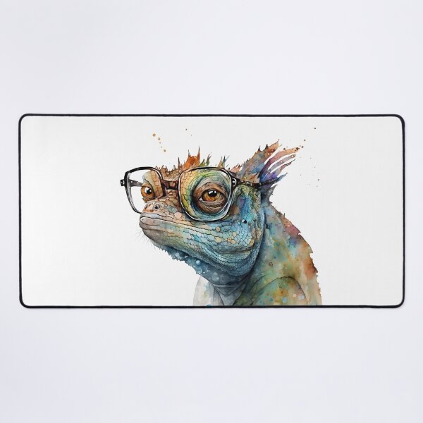 Item preview, Smarty Scales – Watercolor Lizard with Glasses designed and sold by ThePrintForge.