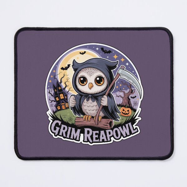 Item preview, Grim Reapowl – Cute Halloween Owl Sticker | Chibi Owl Grim Reaper Art designed and sold by Nuist25.