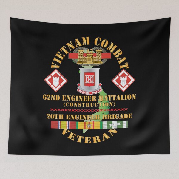 Item preview, Army - Vietnam Combat Veteran - 62nd Engineer Bn,  20th Engineer Brigade  SSI w CBT ENG BADGE VN SVC X 300 designed and sold by Military Insignia Products.