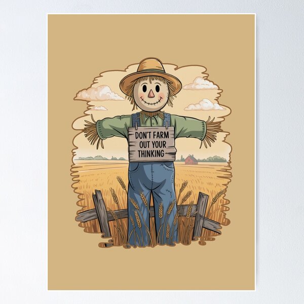 Item preview, Don't Farm Out Your Thinking. designed and sold by UltraQuirky.